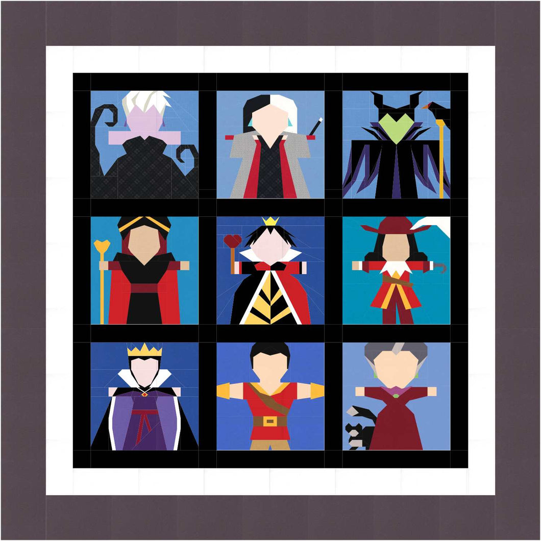 Villainous Villains Quilt Pattern